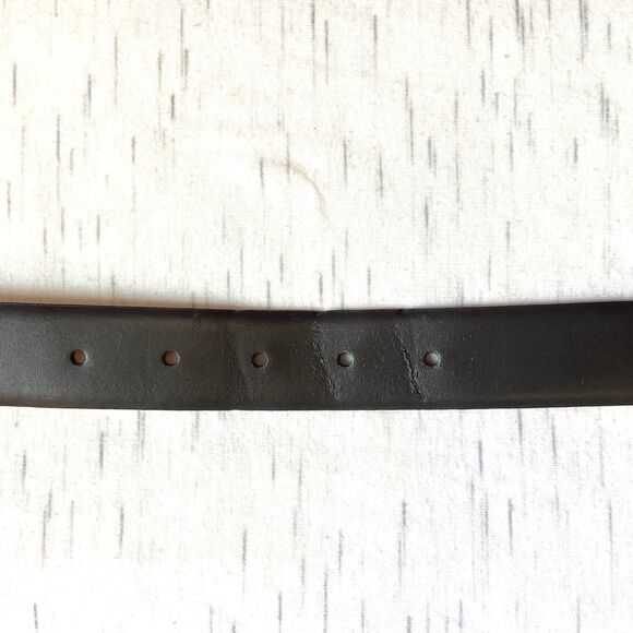 DKNY Black Logo Belt Silver Buckle Women's Size 36 Designer Fashion Donna Karen - Picture 4 of 9